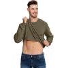 imageBoladeci Mens Crewneck Sweatshirt Fleece Lined Long Sleeve No Hood Winter Thermal Workout Casual Pullover SweatShirts