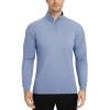 imageBoladeci Mens Long Sleeve Shirts UPF 50 UV Protection Sun Shirts Quarter Zip Lightweight Quick Dry Golf Casual Shirts
