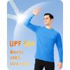 imageBoladeci Mens UPF 50 Sun Protection UV SPF Shirts Long Sleeve Lightweight Quick Dry Swim TShirts Rash GuardAzure Blue