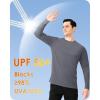imageBoladeci Mens UPF 50 Sun Protection UV SPF Shirts Long Sleeve Lightweight Quick Dry Swim TShirts Rash GuardDark Gray