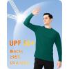 imageBoladeci Mens UPF 50 Sun Protection UV SPF Shirts Long Sleeve Lightweight Quick Dry Swim TShirts Rash GuardEmerald Green
