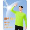 imageBoladeci Mens UPF 50 Sun Protection UV SPF Shirts Long Sleeve Lightweight Quick Dry Swim TShirts Rash GuardFluorescent Green