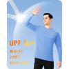imageBoladeci Mens UPF 50 Sun Protection UV SPF Shirts Long Sleeve Lightweight Quick Dry Swim TShirts Rash GuardLight Blue