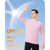 imageBoladeci Mens UPF 50 Sun Protection UV SPF Shirts Long Sleeve Lightweight Quick Dry Swim TShirts Rash GuardLight Pink