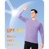 imageBoladeci Mens UPF 50 Sun Protection UV SPF Shirts Long Sleeve Lightweight Quick Dry Swim TShirts Rash GuardLight Purple