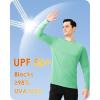 imageBoladeci Mens UPF 50 Sun Protection UV SPF Shirts Long Sleeve Lightweight Quick Dry Swim TShirts Rash GuardMint Green