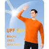 imageBoladeci Mens UPF 50 Sun Protection UV SPF Shirts Long Sleeve Lightweight Quick Dry Swim TShirts Rash GuardOrange