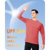 imageBoladeci Mens UPF 50 Sun Protection UV SPF Shirts Long Sleeve Lightweight Quick Dry Swim TShirts Rash GuardWatermelon Red