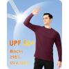 imageBoladeci Mens UPF 50 Sun Protection UV SPF Shirts Long Sleeve Lightweight Quick Dry Swim TShirts Rash GuardWine Red