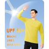imageBoladeci Mens UPF 50 Sun Protection UV SPF Shirts Long Sleeve Lightweight Quick Dry Swim TShirts Rash GuardYellow