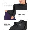 imageBoladeci Womens 14 Zip UPF 50 Sun Shirts Long Sleeve Golf Shirts UV Protection Lightweight Swim Athletic Tops Quick DryBlack