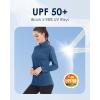 imageBoladeci Womens 14 Zip UPF 50 Sun Shirts Long Sleeve Golf Shirts UV Protection Lightweight Swim Athletic Tops Quick DryBlue Gray