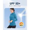imageBoladeci Womens 14 Zip UPF 50 Sun Shirts Long Sleeve Golf Shirts UV Protection Lightweight Swim Athletic Tops Quick DryBlue Green
