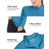 imageBoladeci Womens 14 Zip UPF 50 Sun Shirts Long Sleeve Golf Shirts UV Protection Lightweight Swim Athletic Tops Quick DryBlue Green