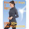 imageBoladeci Womens 14 Zip UPF 50 Sun Shirts Long Sleeve Golf Shirts UV Protection Lightweight Swim Athletic Tops Quick DryDark Gray