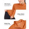 imageBoladeci Womens 14 Zip UPF 50 Sun Shirts Long Sleeve Golf Shirts UV Protection Lightweight Swim Athletic Tops Quick DryDark Orange