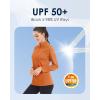 imageBoladeci Womens 14 Zip UPF 50 Sun Shirts Long Sleeve Golf Shirts UV Protection Lightweight Swim Athletic Tops Quick DryDark Orange