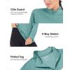 imageBoladeci Womens 14 Zip UPF 50 Sun Shirts Long Sleeve Golf Shirts UV Protection Lightweight Swim Athletic Tops Quick DryGray Green