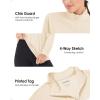 imageBoladeci Womens 14 Zip UPF 50 Sun Shirts Long Sleeve Golf Shirts UV Protection Lightweight Swim Athletic Tops Quick DryLight Apricot