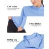 imageBoladeci Womens 14 Zip UPF 50 Sun Shirts Long Sleeve Golf Shirts UV Protection Lightweight Swim Athletic Tops Quick DryLight Blue