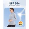 imageBoladeci Womens 14 Zip UPF 50 Sun Shirts Long Sleeve Golf Shirts UV Protection Lightweight Swim Athletic Tops Quick DryLight Gray