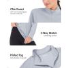 imageBoladeci Womens 14 Zip UPF 50 Sun Shirts Long Sleeve Golf Shirts UV Protection Lightweight Swim Athletic Tops Quick DryLight Gray