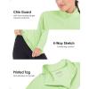 imageBoladeci Womens 14 Zip UPF 50 Sun Shirts Long Sleeve Golf Shirts UV Protection Lightweight Swim Athletic Tops Quick DryLight Green