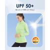 imageBoladeci Womens 14 Zip UPF 50 Sun Shirts Long Sleeve Golf Shirts UV Protection Lightweight Swim Athletic Tops Quick DryLight Green