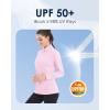 imageBoladeci Womens 14 Zip UPF 50 Sun Shirts Long Sleeve Golf Shirts UV Protection Lightweight Swim Athletic Tops Quick DryLight Pink