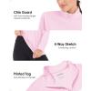 imageBoladeci Womens 14 Zip UPF 50 Sun Shirts Long Sleeve Golf Shirts UV Protection Lightweight Swim Athletic Tops Quick DryLight Pink