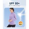 imageBoladeci Womens 14 Zip UPF 50 Sun Shirts Long Sleeve Golf Shirts UV Protection Lightweight Swim Athletic Tops Quick DryLight Purple