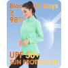 imageBoladeci Womens 14 Zip UPF 50 Sun Shirts Long Sleeve Golf Shirts UV Protection Lightweight Swim Athletic Tops Quick DryMint Green