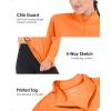 imageBoladeci Womens 14 Zip UPF 50 Sun Shirts Long Sleeve Golf Shirts UV Protection Lightweight Swim Athletic Tops Quick DryOrange