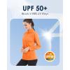imageBoladeci Womens 14 Zip UPF 50 Sun Shirts Long Sleeve Golf Shirts UV Protection Lightweight Swim Athletic Tops Quick DryOrange