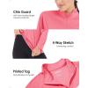 imageBoladeci Womens 14 Zip UPF 50 Sun Shirts Long Sleeve Golf Shirts UV Protection Lightweight Swim Athletic Tops Quick DryRose Red