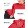 imageBoladeci Womens 14 Zip UPF 50 Sun Shirts Long Sleeve Golf Shirts UV Protection Lightweight Swim Athletic Tops Quick DryTomato Red