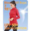 imageBoladeci Womens 14 Zip UPF 50 Sun Shirts Long Sleeve Golf Shirts UV Protection Lightweight Swim Athletic Tops Quick DryTomato Red