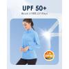 imageBoladeci Womens 14 Zip UPF 50 Sun Shirts Long Sleeve Golf Shirts UV Protection Lightweight Swim Athletic Tops Quick DryWater Blue