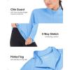 imageBoladeci Womens 14 Zip UPF 50 Sun Shirts Long Sleeve Golf Shirts UV Protection Lightweight Swim Athletic Tops Quick DryWater Blue