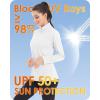 imageBoladeci Womens 14 Zip UPF 50 Sun Shirts Long Sleeve Golf Shirts UV Protection Lightweight Swim Athletic Tops Quick DryWhite