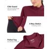 imageBoladeci Womens 14 Zip UPF 50 Sun Shirts Long Sleeve Golf Shirts UV Protection Lightweight Swim Athletic Tops Quick DryWine Red