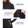 imageBoladeci Womens Athletic Jackets Lightweight UPF 50 Sun Shirts Long Sleeve Full Zip Up Quick Dry Running Workout JacketsBlack