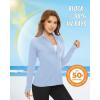 imageBoladeci Womens Athletic Jackets Lightweight UPF 50 Sun Shirts Long Sleeve Full Zip Up Quick Dry Running Workout JacketsBlue