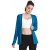 imageBoladeci Womens Athletic Jackets Lightweight UPF 50 Sun Shirts Long Sleeve Full Zip Up Quick Dry Running Workout JacketsBluegreen