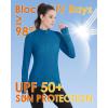 imageBoladeci Womens Athletic Jackets Lightweight UPF 50 Sun Shirts Long Sleeve Full Zip Up Quick Dry Running Workout JacketsBluegreen