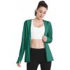 imageBoladeci Womens Athletic Jackets Lightweight UPF 50 Sun Shirts Long Sleeve Full Zip Up Quick Dry Running Workout JacketsEmerald Green