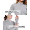 imageBoladeci Womens Athletic Jackets Lightweight UPF 50 Sun Shirts Long Sleeve Full Zip Up Quick Dry Running Workout JacketsLight Grey