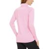 imageBoladeci Womens Athletic Jackets Lightweight UPF 50 Sun Shirts Long Sleeve Full Zip Up Quick Dry Running Workout JacketsLight Pink