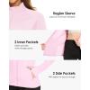 imageBoladeci Womens Athletic Jackets Lightweight UPF 50 Sun Shirts Long Sleeve Full Zip Up Quick Dry Running Workout JacketsLight Pink