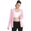 imageBoladeci Womens Athletic Jackets Lightweight UPF 50 Sun Shirts Long Sleeve Full Zip Up Quick Dry Running Workout JacketsLight Pink